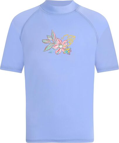 Girls' Standard Jade UPF 50+ Sun Protective Rashguard Swim Shirt, Julia Ice Green, 12 in Kuwait