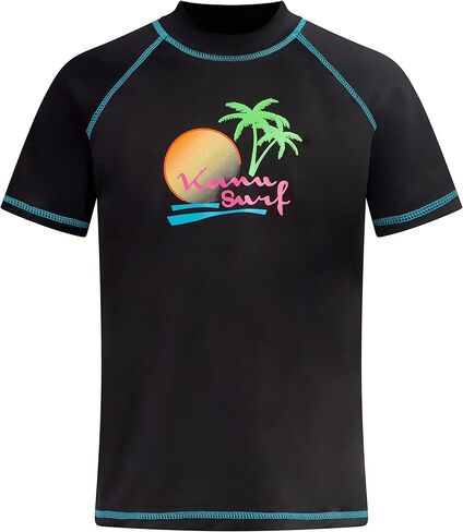 Girls' Standard Jade UPF 50+ Sun Protective Rashguard Swim Shirt, Julia Ice Green, 12 in Kuwait