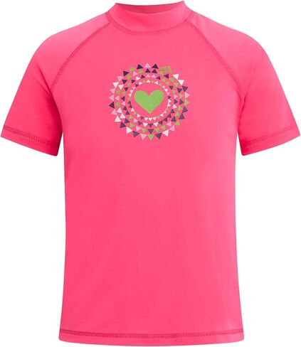 Girls' Standard Jade UPF 50+ Sun Protective Rashguard Swim Shirt, Julia Ice Green, 12 in Kuwait