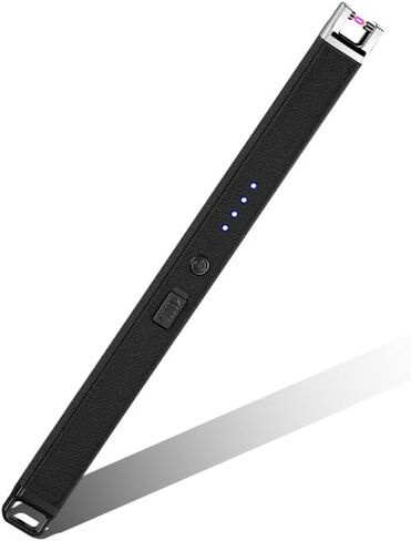ولاعات قوس كهربائي أخف شمعة للشمعة ، عديمة الرقبة الطويلة و UNDPROOفي USB القابلة لإعادة الشحن ، التخييم BBQ (أسود) in Saudi Arabia
