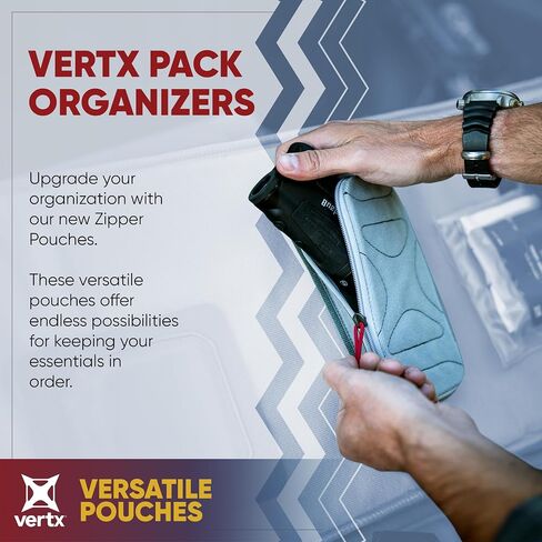 Vertx Pack Zip Pouch Organizer Insert Attachment for Backpack, Bag, Travel, Organization Pouches, Large in Saudi Arabia