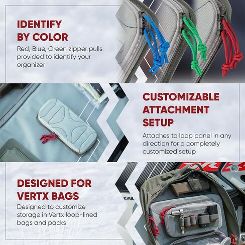 Vertx Pack Zip Pouch Organizer Insert Attachment for Backpack, Bag, Travel, Organization Pouches, Large in Saudi Arabia