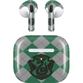 Skinit Decal Audio Skin Compatible with Apple AirPods (3rd Gen, 2021) - Officially Licensed Warner Bros Slytherin Crest Design