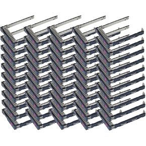 50 Pack Hard Drive Bracket 2.5" NVMe SSD Caddy 727695-001 Hard Drive Tray Caddy Compatible with HP Proliant Gen10 G10 DL325 DL360 DL380 DL385 DL560 DL580 ML350 Servers