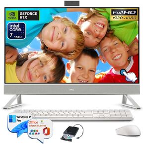 Dell Inspiron 7730 All-in-One Desktop Computer - 27 inch FHD Touchscreen Display • Intel 10-Core 7 150U • NVIDIA GeForce MX570A • Office Lifetime • Win 11 Pro • Wi-Fi 6E (64GB RAM, 4TB SSD)