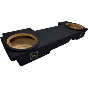 American Sound Connection ASC GM2X12AVECL Compatible with Chevy Silverado or GMC Sierra HD Crew Cab Truck 2002-2013 Dual 12" Subwoofer Underseat Sub Box Speaker Enclosure