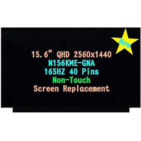 Screen Replacement for ASUS TUF A15 FA507 Series 15.6" QHD 2560 x 1440 40 pin 165 Hz LCD Non-Touch Screen Display Panel