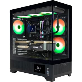 MEK AI-Enhanced Gaming PC Desktop Computer - NVIDIA GeForce RTX 5080, AMD Ryzen 7 9700X 5.5GHz, 32GB DDR5 RGB, 2TB NVME M.2 SSD, 1000W 80+ Gold PSU, WiFi 7, Windows 11