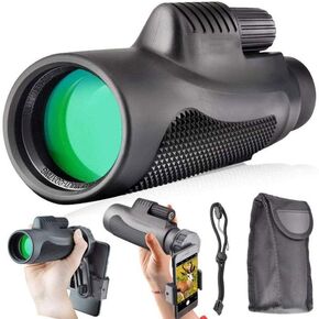 40x50 High Definition Monocular Telescope and Quick Smartphone Holder -Waterproof Monocular -BAK4 Prism for Wildlife Bird Watching Hunting Camping Travelling Wildlife Secenery