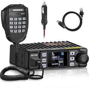 GMRS Mobile Radio,20Watt Long Range 500 Channels Two Way Radio NOAA GMRS Repeater Capable with Programming Cable,Cigar DC Adatper,Noise Reduction for Car Vehicle,Off Road Overlanding Gear