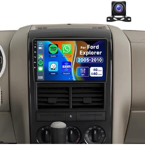 Stereo Car Stereo for Ford Explorer 2005-2010 [4G+64G] Android مع Carplay Android Auto ، 10.1 بوصة IPS شاشة اللمس Stereo Steroo5