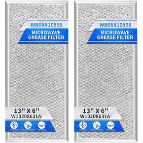 13" x 6"Microwave Grease Filter Compatible with Whir-lpool and G-E Microwaves Replace W10208631A 2 Pack
