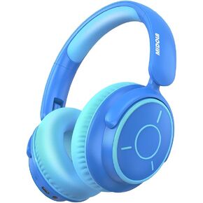 سماعات الرأس Midola Kids Bluetooth 5.3 LODEREL LOMED LIMITED 85/94DB حماية السمع على الأذن ، و 68 ساعة وقت طي قابلة للطي مع ميكروفون مدمج لمدرسة الأطفال للأطفال الأزرق