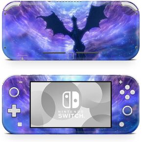 ZOOMHITSKINS Switch Lite Accessories, Compatible for Switch Lite Skin, Fantasy Magic Dragon Galaxy Universe Starry Fancy Tarragon, 3M Vinyl, Durable & Fit, Easy to Install, Made in The USA
