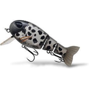 Swimbait Wake Bait for Bass Fishing – Realistic Jointed Hard Body Lure with 3D Eyes, Floating Action, Multi-Jointed Glide Bait for Freshwater & Saltwater, Perfect for Big Bass, Pike, Musky
