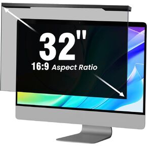 Hanging 32 Inch Computer Privacy Screen Filter, Hanging Computer Screen Privacy Cover, Compatible with, 32 Inch 16:9 Widescreen Monitors, Protect Eyes from Glare and Blue Light