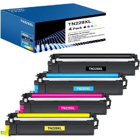 206A Toner Cartridges Set 4-Pack with Chip | Compatible for HP 206A W2110A 206X W2110X High Yield for Color Laserjet MFP M283fdw M283cdw M283 Pro M255dw M255 Printer Ink (Black Cyan Yellow Magenta)