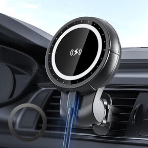 for Magsafe Car Mount Holder Magnetic Wireless Charger Compatible with iPhone 16/15/14/13/12 /Pro/Max/Plus/Mini/Magsafe Case, Clip to Air Vent Phone Holder, 15W Fast Charging