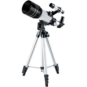Telescope Compact and Portable 70mm Aperture 300mm Astronomical Refracting Telescope with Smartphone Adapter Tripod Handheld Telescope