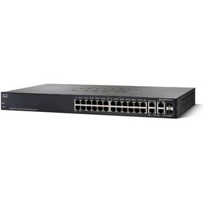 Cisco SF300-24P 24-PORT 10/100 POE المدارة التبديل مع الوصلات الجيجابت (SRW224G4P-K9-NA) (متجددة)