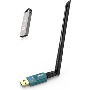 WiFi Adapter 1300Mbps QGOO USB 3.0 for PC Windows 7(Aquamarine Green)