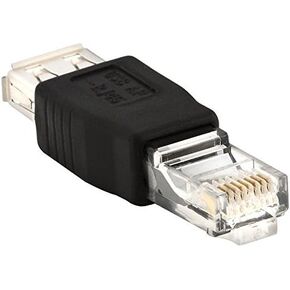 MaxLLTo USB Type A Female to RJ45 Male Ethernet Adapter Router Connector Plug Socket