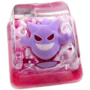 Purple Cartoon Character Epoxy Resin Mechanical Keyboard Keycap - Unique Design, Durable Material, (Purple)