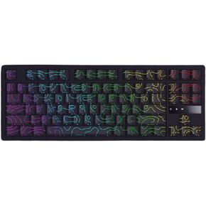 KM98 PBT Keycap Set Compatible with X68HE and MCHOSE ACE60 ACE68 Magnetic Switch Keyboards(BlackBerry Line)