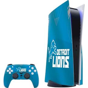 Skinit Decal Gaming Skin Compatible with PS5 Bundle - Officially Licensed NFL Detroit Lions Team Jersey Design
