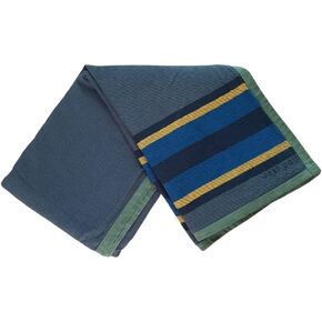 Canvas Camp Blanket – Waterproof Outdoor Blanket, Waxed Canvas with Water Repellent Backing, Bushcraft & Campfire Friendly, Ideal for Camping, Hiking, Beach, Picnic & Festivals (Blue/Grey, Regular)