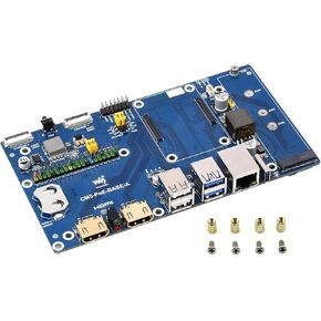 waveshare Compute Module 5 IO Board, Compatible with All Variants of Raspberry Pi CM5, with PoE Feature, Single Board Only