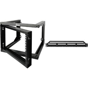 Tecmojo 6U Wall Mount Rack with Swing Gate & 24Port Patch Panel