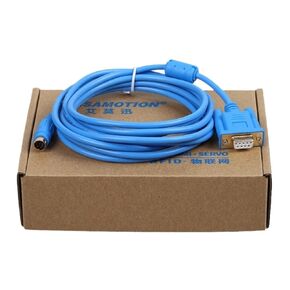 Xinjie MD204L/OP320-A Text Display Connected to PLC Communication Data Download line MD204-FX(Blue Gold Plated Connector,3M)