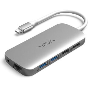 USB C Hub 9-in-1 4K USB C to HDMI Adapter with PD Power Delivery, 3 USB 3.0 Ports, 1Gbps Ethernet Port, SD/TF Cards Reader for MacBook/Pro/Air（2018） and Type C Windows Laptops