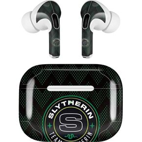 Skinit Decal Audio Skin Compatible with Apple AirPods Pro (2rd Gen, 2022) - Officially Licensed Warner Bros Team Slytherin Design