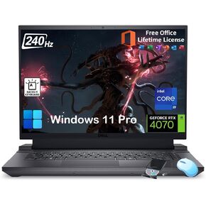 Dell G16 7630 Gaming Laptop - NVIDIA GeForce RTX 4070, 16" 16:10 QHD+ 240Hz Display, Office Lifetime, Intel 24 Core i9-13900HX, Windows 11 Pro, Backlit KB, External DVD Drive, 64GB DDR5 RAM, 1TB SSD