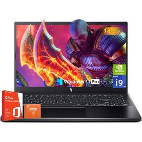 acer Nitro V Gaming Laptop, 15.6" FHD IPS 144 Hz Display, Intel 14-Core i9-13900H, 64 GB DDR5, 4 TB SSD, GeForce RTX 4060 Laptop GPU, Wi-Fi 6, Backlit KB, Lifetime Office, Win 11 Pro, W/Accessories