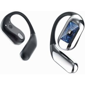 Open Ear Bone Conduction Headphones,Intelligent Touch Screen Bluetooth 5.4 Headphones, Over The Ear Earbuds with Earhooks Sport Headsets IPX7 Waterproof Earphones for Running Workout