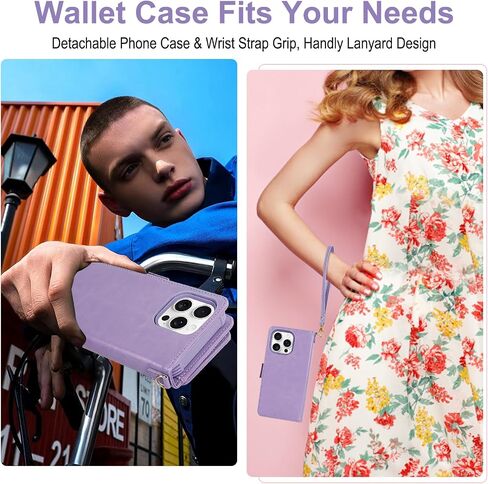 Fanavagy متوافق مع iPhone 16 Pro Max Wallet Case مع حامل بطاقة حظر RFID لـ Magsafe ، PU Leather Magnetic Wallet Detachable Phone مع Kickstand لـ 16 Promax 6.9 بوصة ، Rosegold in Kuwait