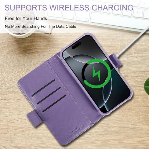 Fanavagy متوافق مع iPhone 16 Pro Max Wallet Case مع حامل بطاقة حظر RFID لـ Magsafe ، PU Leather Magnetic Wallet Detachable Phone مع Kickstand لـ 16 Promax 6.9 بوصة ، Rosegold in Kuwait