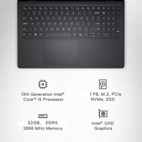 Dell Inspiron 15 3530 محمول شاشة تعمل باللمس-كمبيوتر محمول للأعمال والطالب ، ث/حياة المكتب وفوز 11 Pro ، Intel I5-1334U ، 15.6 "FHD Anti-Glare Display ، DVD Off in Kuwait