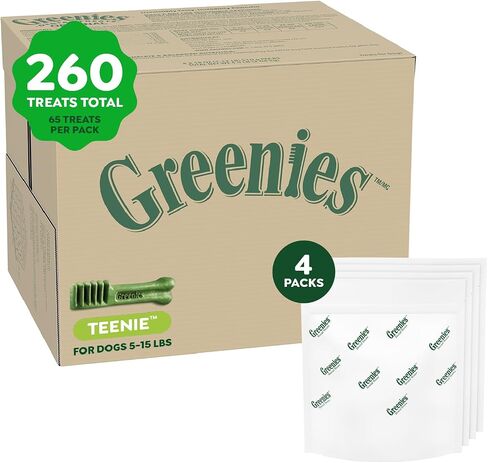 GREENIES Original TEENIE Natural Dog Dental Care Chews Oral Health Dog Treats, 72 oz. Pack (260 Treats) in Kuwait