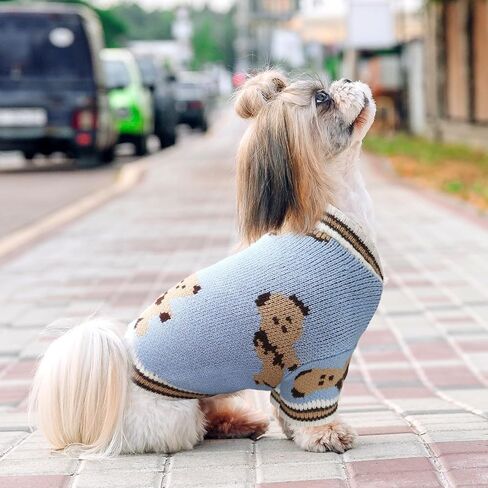 ABRRLO Small Dog Sweaters Cardigans Clothes for Small Medium Dogs Boy Girl in Saudi Arabia
