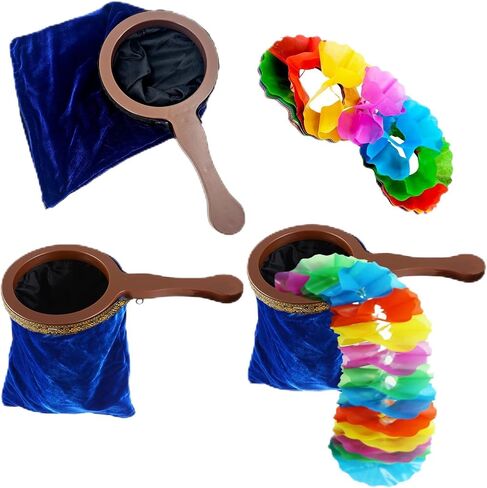 sumrica Magic 2 Pieces Magical Magic Props Change Bag Make it Appear or Disappear for Magic Tricks(Blue，Handle 29cm Bag 15cm x 15cm x 26cm) in Kuwait