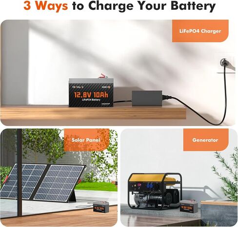 بطارية 12V 10AH LITHIUM LIFEPO4 ، المدمج في 10A BMS ، تصميم خفيف الوزن ، ما يصل إلى 5000+ دورة عميقة ، 10 سنوات عمر ، ترقية الآن لمكتشف الأسماك ، UPS الصغيرة ، الطاقة الشمسية ، ألعاب الركوب ، الإضاءة ، الإضاءة in Kuwait