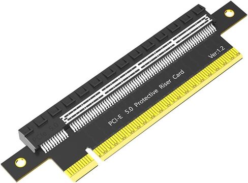 JMT PCI-e Express 16x إلى 1x 16x بطاقة تمديد الذكور إلى محول بطاقة Riser الإناث لبطاقة الرسومات (16x إلى 16x PCIE5.0) in Kuwait