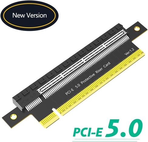 JMT PCI-e Express 16x إلى 1x 16x بطاقة تمديد الذكور إلى محول بطاقة Riser الإناث لبطاقة الرسومات (16x إلى 16x PCIE5.0) in Kuwait