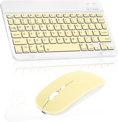 Rechargeable Bluetooth Keyboard and Mouse Combo Ultra Slim Full-Size Keyboard and Ergonomic Mouse for HTC Wildfire E3 and All Bluetooth Enabled Mac/Tablet/iPad/PC/Laptop - Violet Purple in Saudi Arabia
