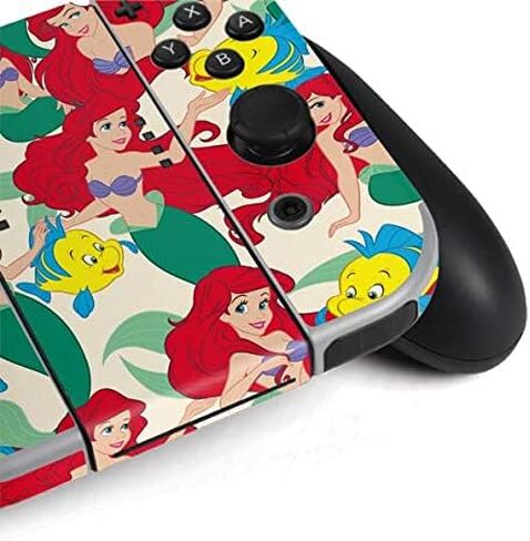 Skinit Decal Gaming Skin Compatible with Nintendo Switch OLED (2021) - Officially Licensed Disney The Little Mermaid Ariel and Flounder Pattern Design in Saudi Arabia