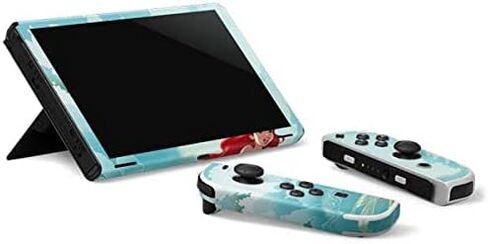Skinit Decal Gaming Skin Compatible with Nintendo Switch OLED (2021) - Officially Licensed Disney The Little Mermaid Ariel and Flounder Pattern Design in Saudi Arabia